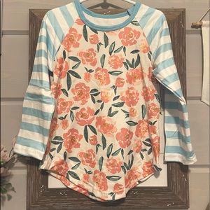 Infants/Toddler/Children long sleeve multi print shirt